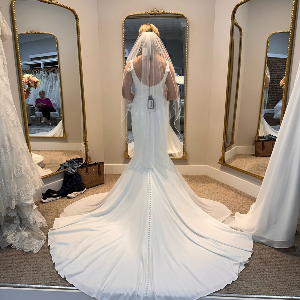 Elegant White Wedding Dress with Train